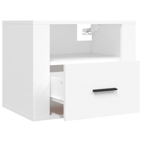 Wall-mounted Bedside Cabinet White 50x36x40cm - Image 6