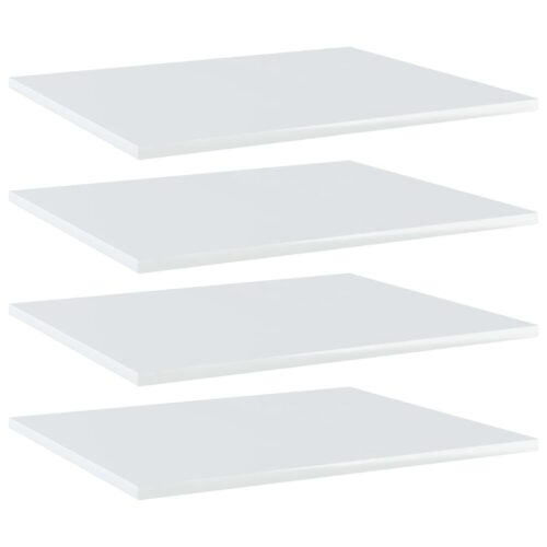 Bookshelf Boards 4pcs High Gloss White 60x50x1.5cm Engineered Wood - Image 6