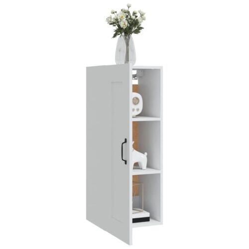 Hanging Cabinet White 35x34x90cm Engineered Wood - Image 4