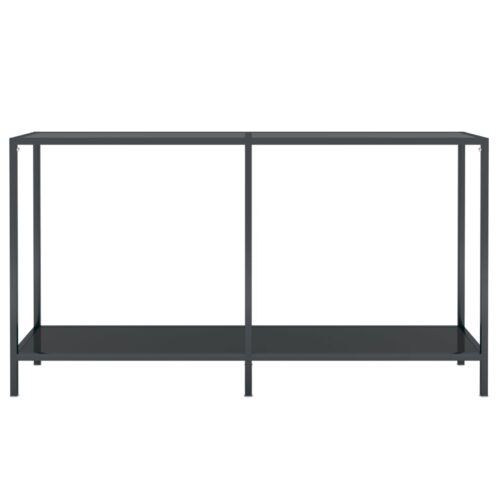Console Table Black 140x35x75.5cm Tempered Glass - Image 3
