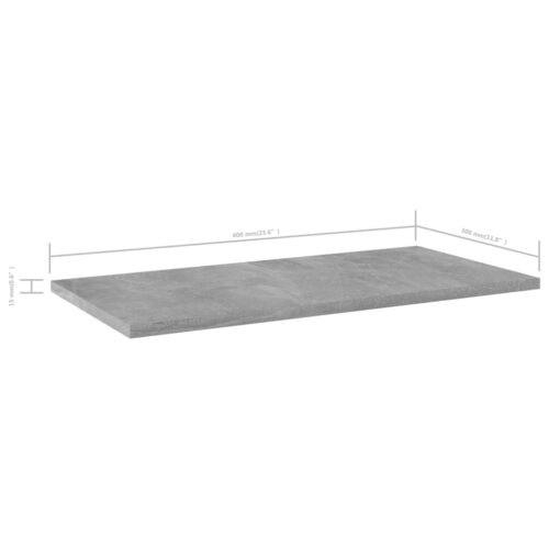 Bookshelf Boards 8pcs Concrete Grey 60x30x1.5cm Engineered Wood - Image 5