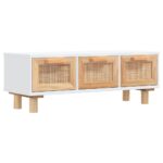 Coffee Table White 80x40x30cm Engineered Wood Solid Wood Pine
