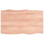 Table Top Light Brown 100x60x(2-6)cm Treated Solid Wood DIY Desk Panel Board