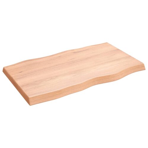 Table Top Light Brown 100x60x(2-6)cm Treated Solid Wood DIY Desk Panel Board - Image 2