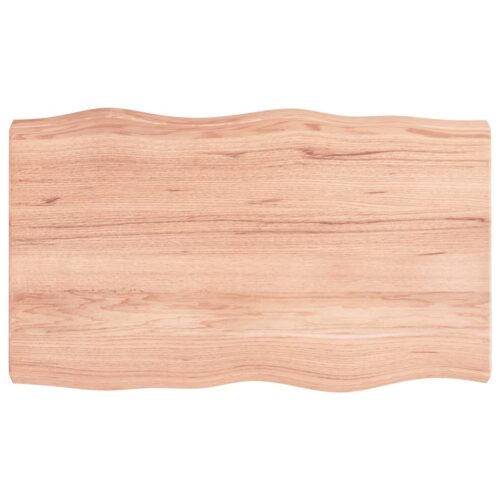 Table Top Light Brown 100x60x(2-6)cm Treated Solid Wood DIY Desk Panel Board - Image 8