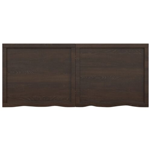 Table Top Dark Brown 140x60x4cm Treated Solid Wood Oak DIY Desk Panel Board - Image 4