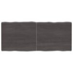 Table Top Dark Brown 140x60x(2-4)cm Treated Solid Wood DIY Desk Panel Board