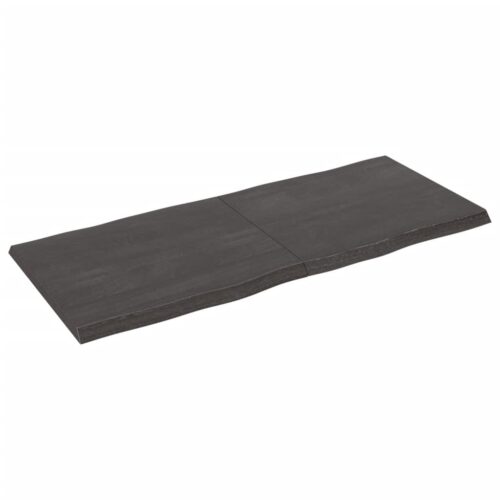 Table Top Dark Brown 140x60x(2-4)cm Treated Solid Wood DIY Desk Panel Board - Image 2