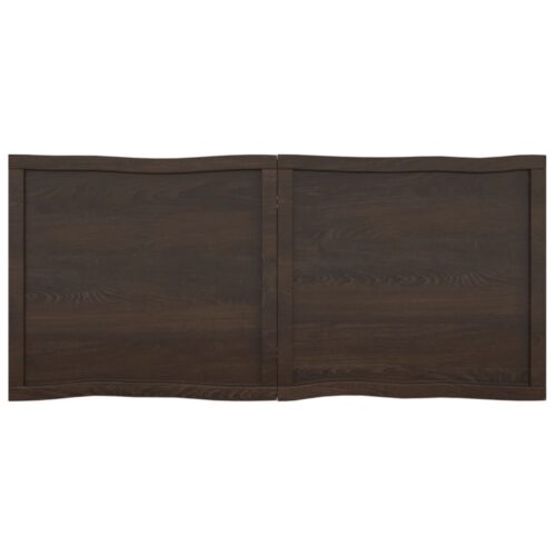 Table Top Dark Brown 140x60x(2-4)cm Treated Solid Wood DIY Desk Panel Board - Image 3