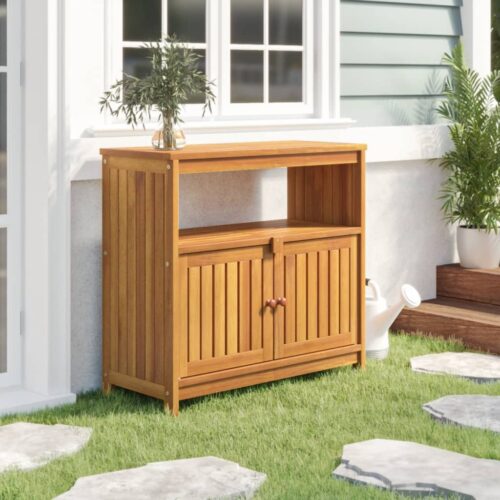Garden Console Table 80x35x75cm Solid Wood Acacia - Image 9