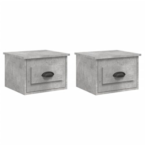 Wall-mounted Bedside Cabinets 2pcs Concrete Grey 41.5x36x28cm - Image 2