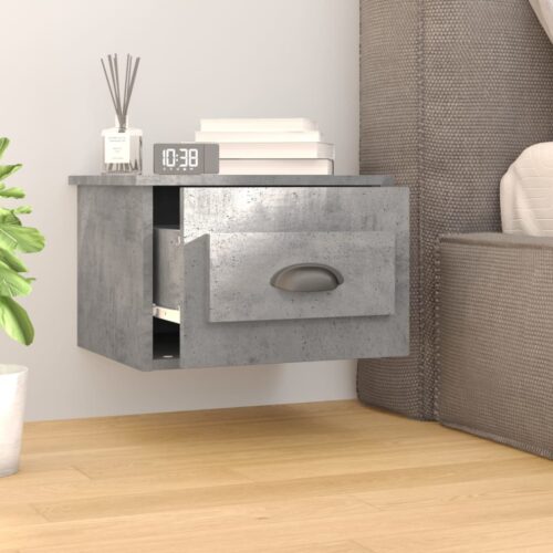 Wall-mounted Bedside Cabinets 2pcs Concrete Grey 41.5x36x28cm