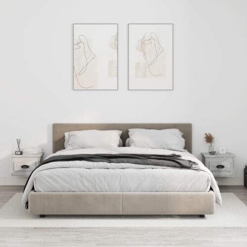 Wall-mounted Bedside Cabinets 2pcs Concrete Grey 41.5x36x28cm - Image 12