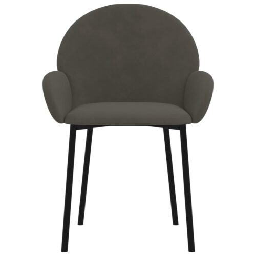 Dining Chairs 2pcs Dark Grey Velvet - Image 4