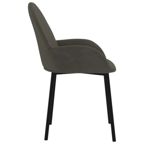 Dining Chairs 2pcs Dark Grey Velvet - Image 5