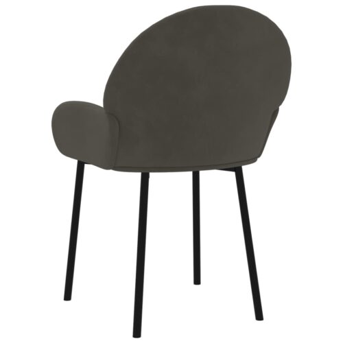Dining Chairs 2pcs Dark Grey Velvet - Image 6