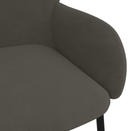 Dining Chairs 2pcs Dark Grey Velvet - Image 7