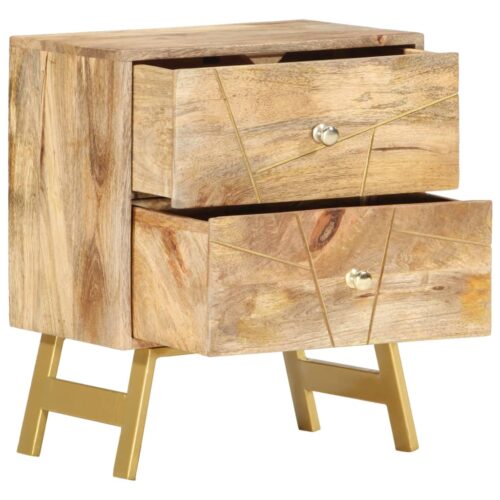 Bedside Cabinet 40x30x50cm Solid Mango Wood - Image 3