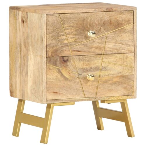 Bedside Cabinet 40x30x50cm Solid Mango Wood - Image 8