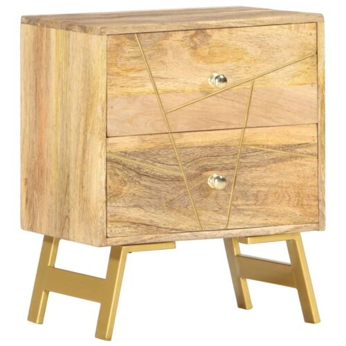 Bedside Cabinet 40x30x50cm Solid Mango Wood - Image 9