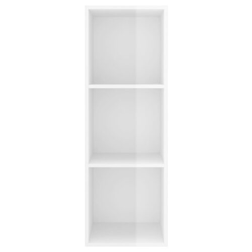 High Gloss Wall Wooden Cabinet TV Storage Unit Shelf Rack Table Bookcase White - Image 4