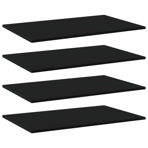 Bookshelf Boards 4pcs Black 80x50x1.5cm Engineered Wood - Image 6