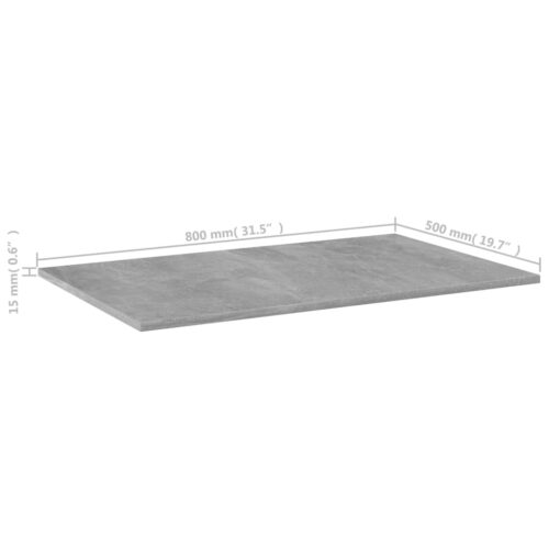 Bookshelf Boards 4pcs Concrete Grey 80x50x1.5cm Engineered Wood - Image 5