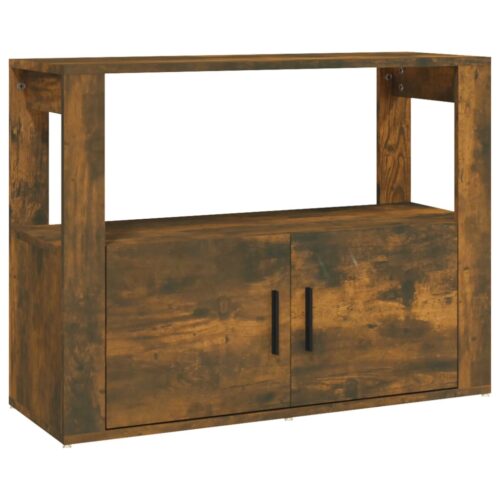 Sideboard Smoked Oak 80x30x60cm Engineered Wood - Image 2