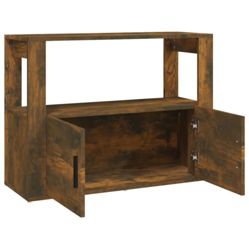 Sideboard Smoked Oak 80x30x60cm Engineered Wood - Image 7