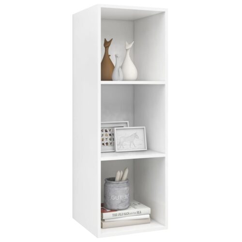 Wall-mounted TV Cabinet White 37x37x107cm Engineered Wood - Image 3
