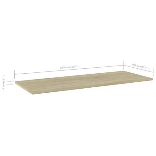 Bookshelf Boards 4pcs Sonoma Oak 100x40x1.5cm Engineered Wood - Image 5