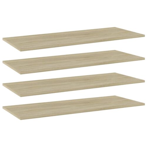 Bookshelf Boards 4pcs Sonoma Oak 100x40x1.5cm Engineered Wood - Image 6