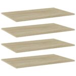 Bookshelf Boards 4pcs Sonoma Oak 80x50x1.5cm Engineered Wood