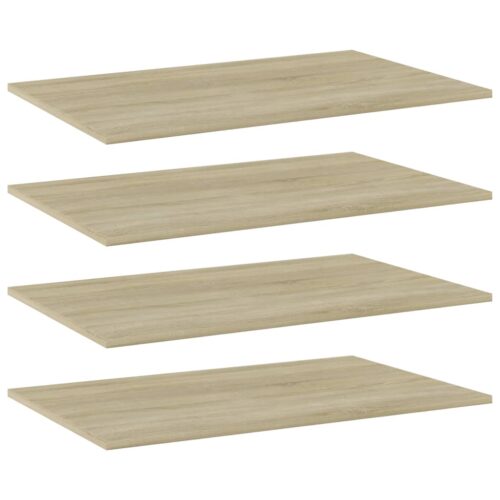 Bookshelf Boards 4pcs Sonoma Oak 80x50x1.5cm Engineered Wood