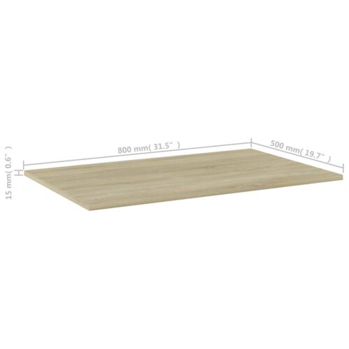Bookshelf Boards 4pcs Sonoma Oak 80x50x1.5cm Engineered Wood - Image 5