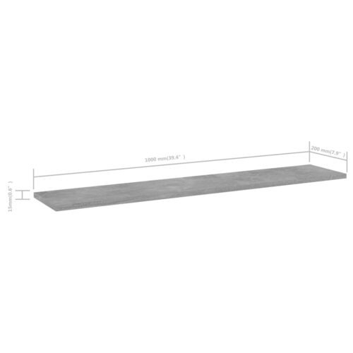 Bookshelf Boards 8pcs Concrete Grey 100x20x1.5cm Engineered Wood - Image 5