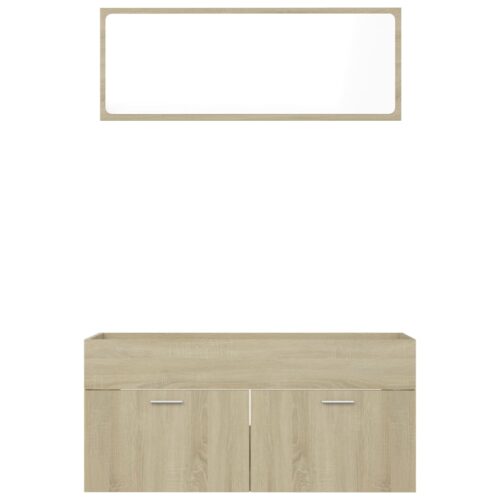 2-Piece Bathroom Furniture Set Sonoma Oak Engineered Wood - Image 6