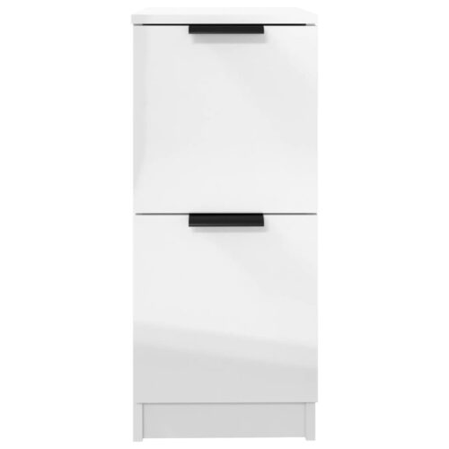 Sideboards 2pcs High Gloss White 30x30x70cm Engineered Wood - Image 5