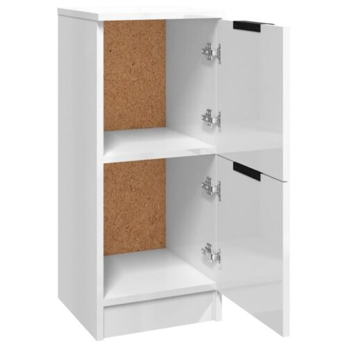 Sideboards 2pcs High Gloss White 30x30x70cm Engineered Wood - Image 6
