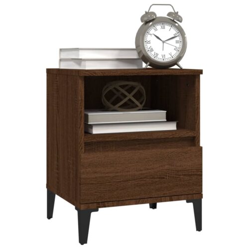 Bedside Cabinets 2pcs Brown Oak 40x35x50cm - Image 4