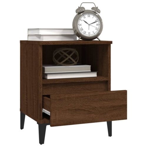 Bedside Cabinets 2pcs Brown Oak 40x35x50cm - Image 5