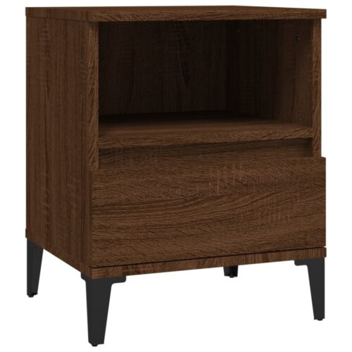 Bedside Cabinets 2pcs Brown Oak 40x35x50cm - Image 6