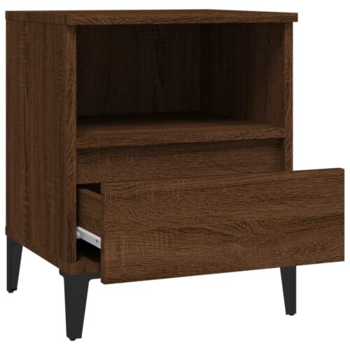 Bedside Cabinets 2pcs Brown Oak 40x35x50cm - Image 8