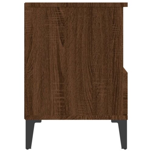 Bedside Cabinets 2pcs Brown Oak 40x35x50cm - Image 9