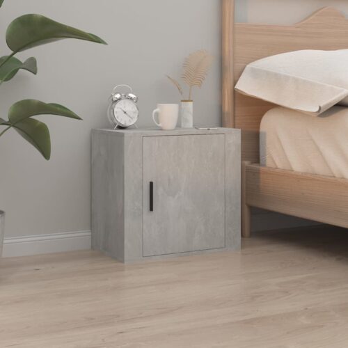 Wall-mounted Bedside Cabinets 2pcs Concrete Grey 50x30x47cm - Image 3