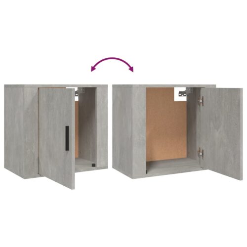 Wall-mounted Bedside Cabinets 2pcs Concrete Grey 50x30x47cm - Image 9