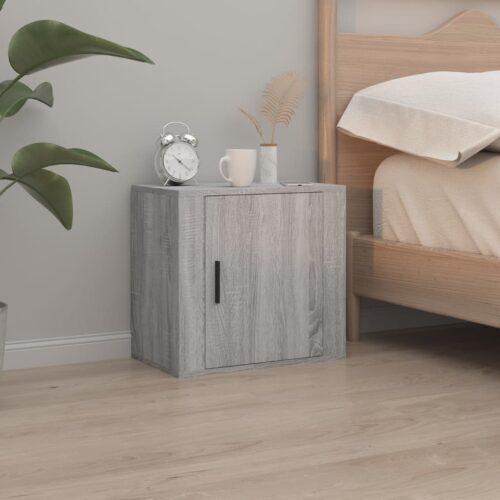 Wall-mounted Bedside Cabinets 2pcs Grey Sonoma 50x30x47cm - Image 3