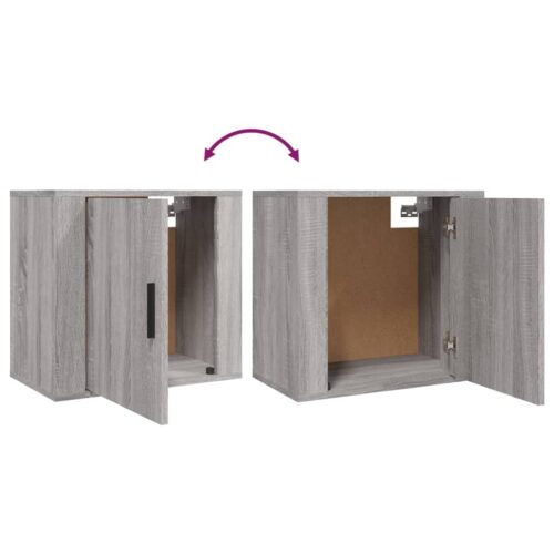 Wall-mounted Bedside Cabinets 2pcs Grey Sonoma 50x30x47cm - Image 9