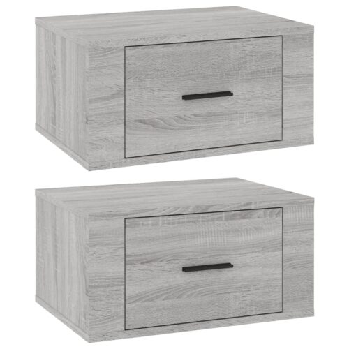 Wall-mounted Bedside Cabinets 2pcs Grey Sonoma 50x36x25cm