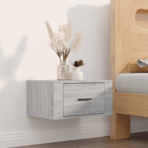 Wall-mounted Bedside Cabinets 2pcs Grey Sonoma 50x36x25cm - Image 3